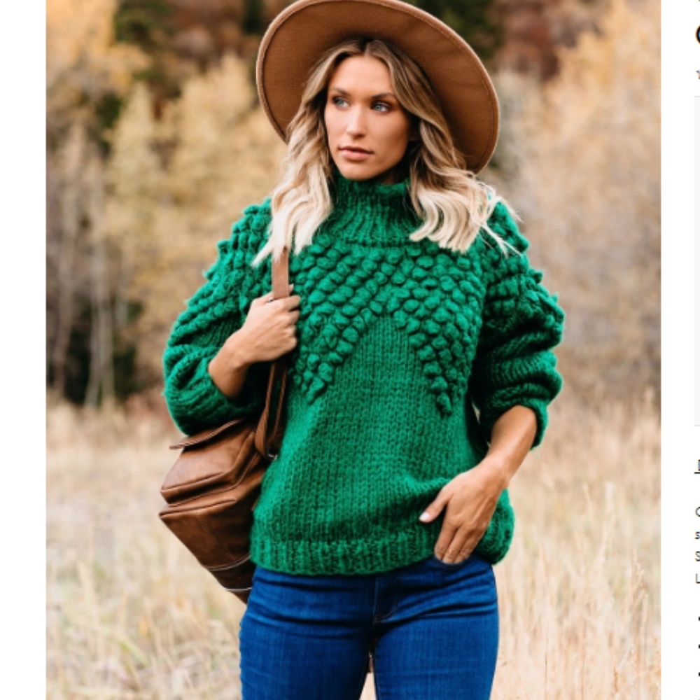 ELYSHIA Popcorn Knit Sweater